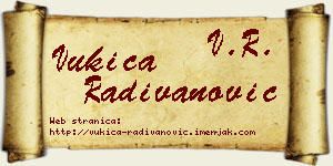 Vukica Radivanović vizit kartica